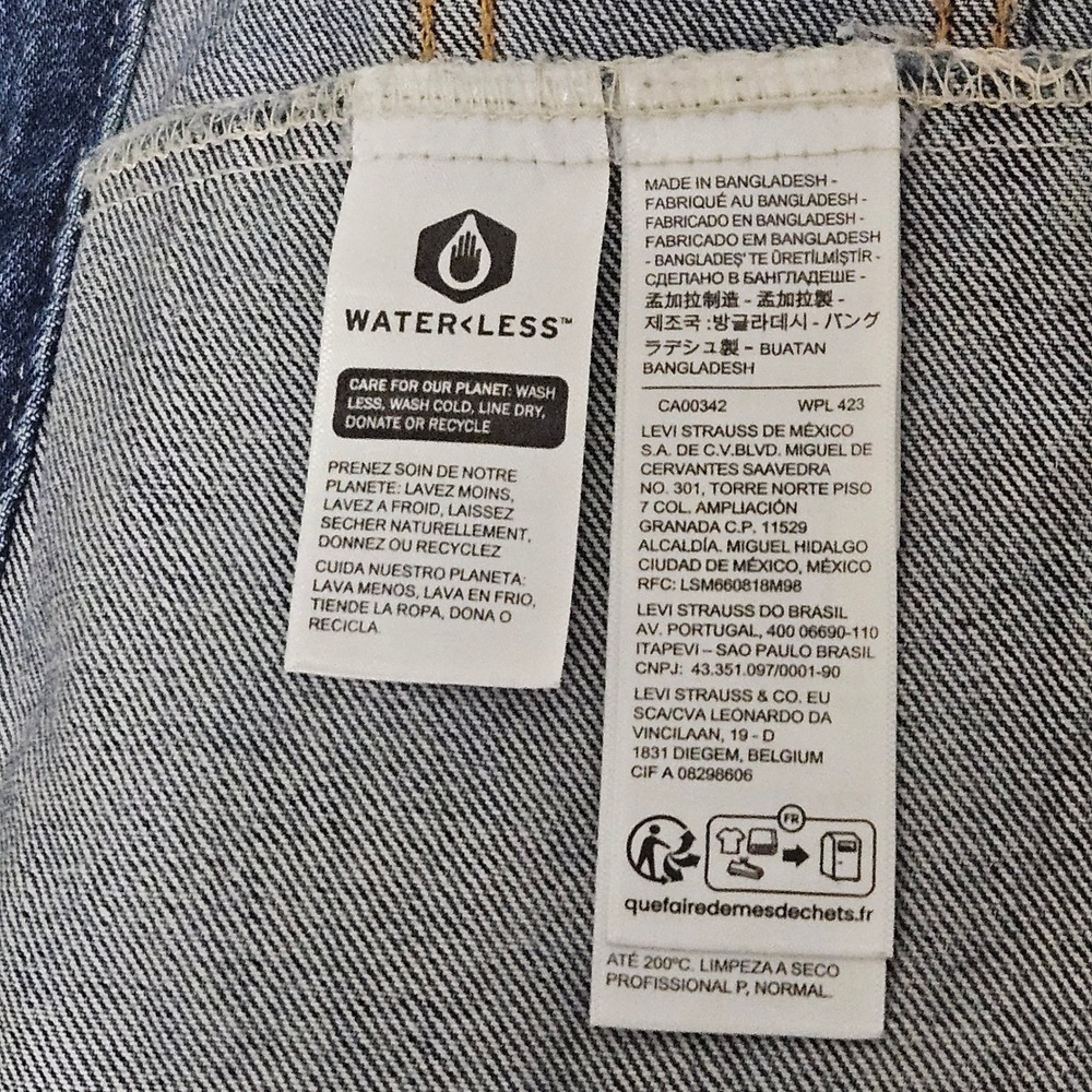 VTG Style Levi's Relaxed Denim Trucker Jacket Retro 90s Indigo Blue Grunge L - Picture 10 of 12